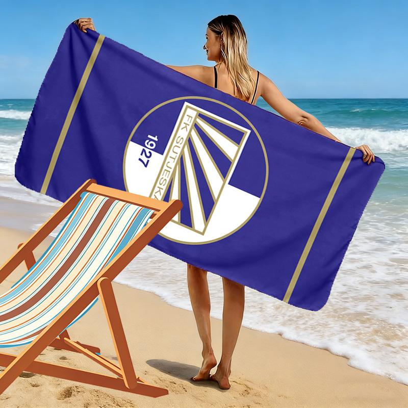 Sutjeska Niksic 2D Flat Print Beach Towel, Large Soft Quick Dry Towel for Beach Camping Swimming