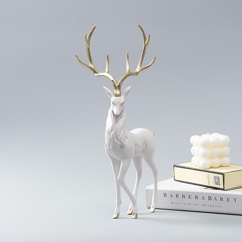 High End Deer Statue Reindeer Figurines Resin Sculpture For Living Room Luxury Home Decoration Nordic Tabletop Ornaments New