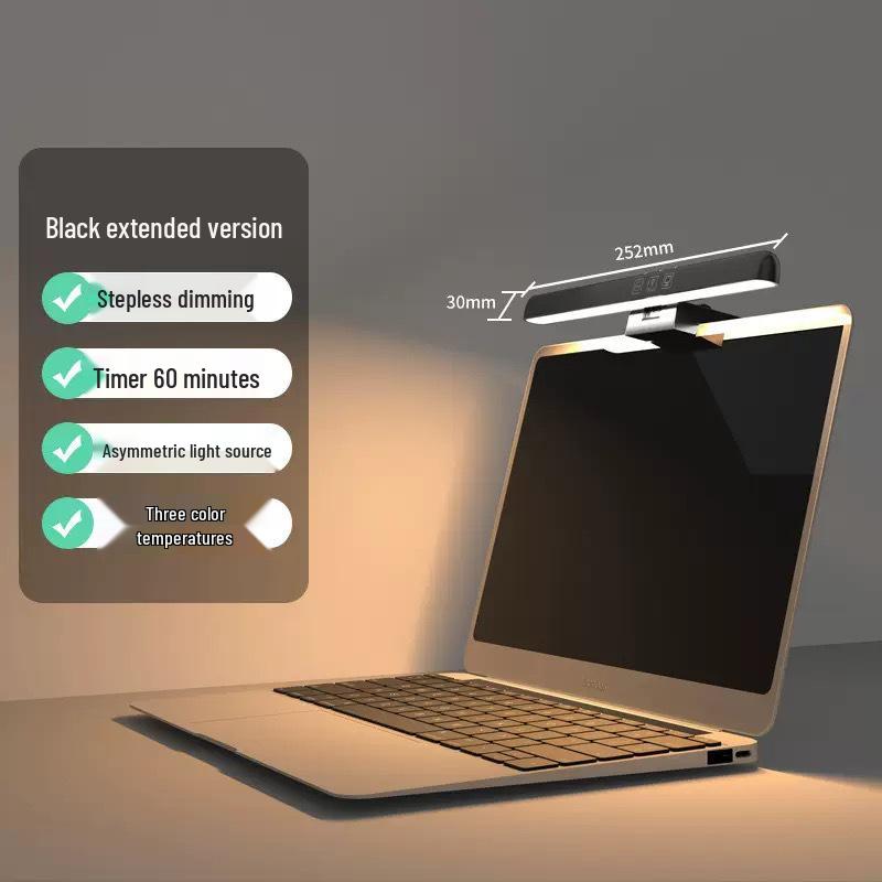 Curved Monitor Hanging Light - Eye Protection Gaming Desk Lamp