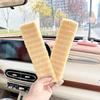 26cm Car Safety Belt Shoulder Pad Plush Stripes Seatbelt Shoulder Protector for Kids Adults
