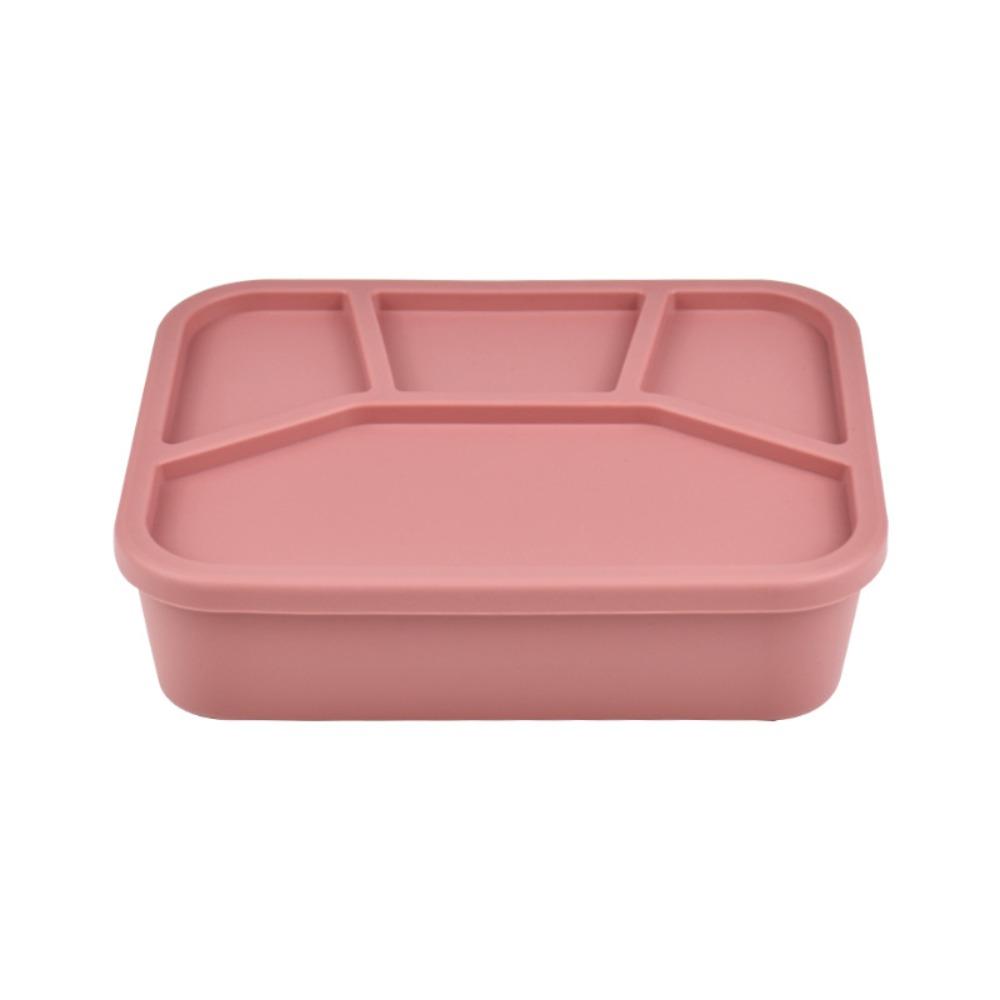 4 Compartment Silicone Lunch Box Microwave Safe Fresh-keeping Box Durable Food Container  Worker