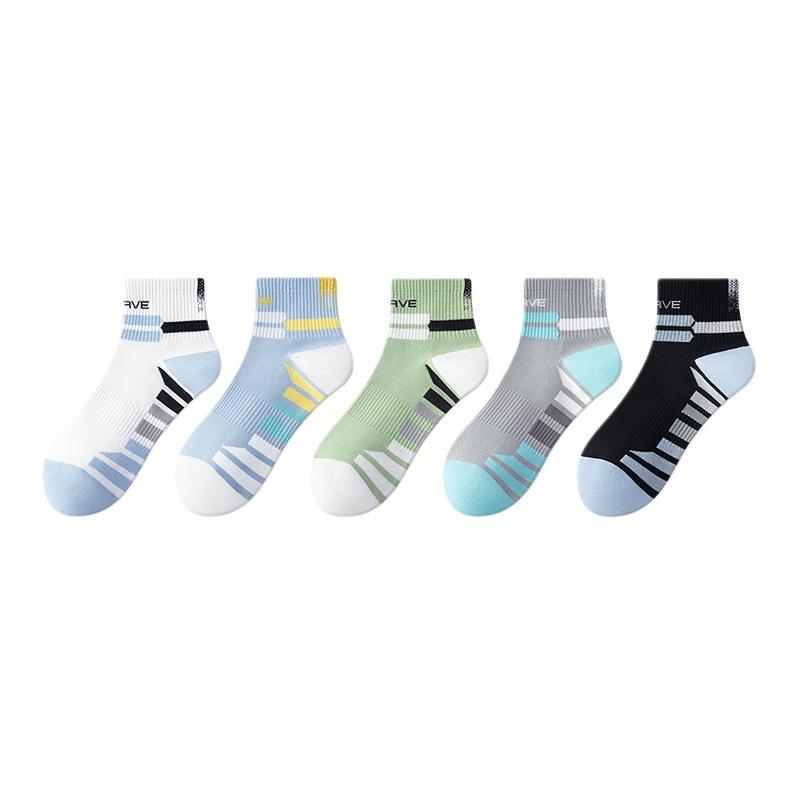 Socks Men's Cotton Anti-odor Sports Socks Spring/Summer Thin Mid-calf Cotton Running Socks