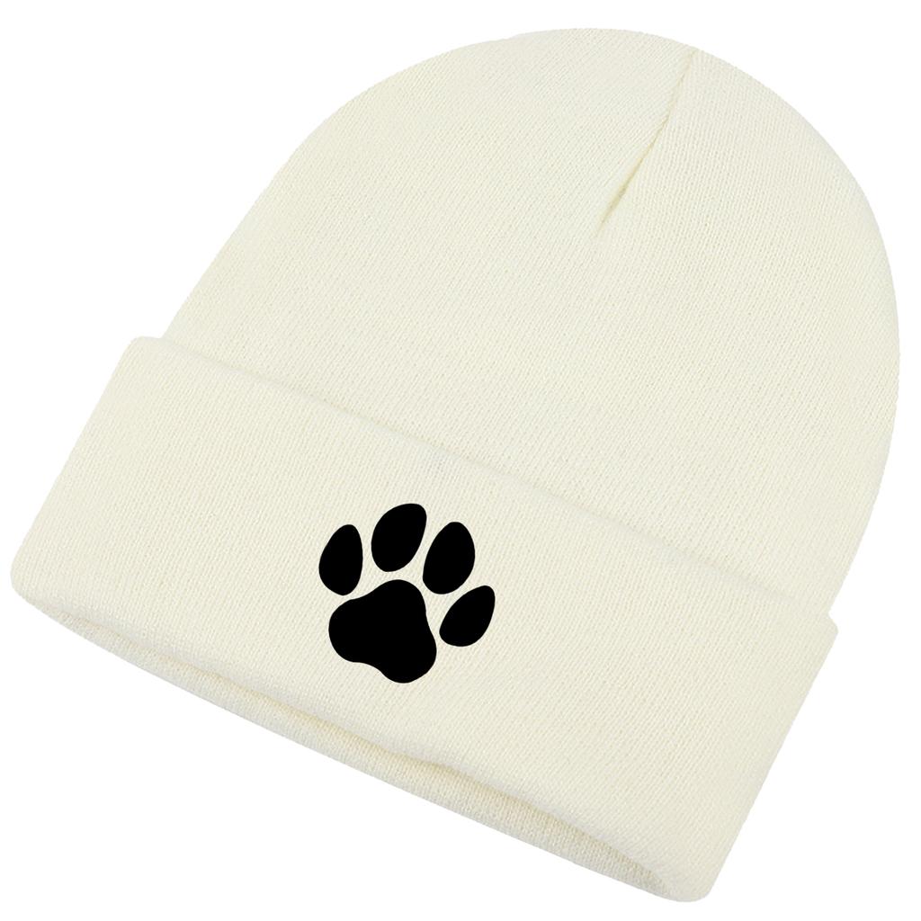 Multiple Colors Of Dog Paw Prints Winter Hats Unisex Cap Beanie Hats For Man Thermal Cozy Knit Hat Beanie Perfect For Travelling