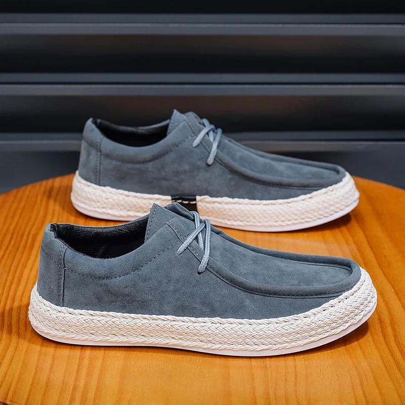 Fashion Lightweight Men Casual Shoes Lazy Shoes Male Breathable Slip-on Suede Mens Driving Shoes Comfortable Loafers Moccasins
