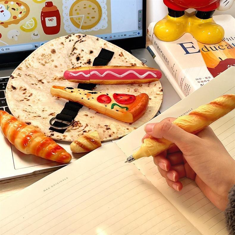 1pc Novelty Bread Shape Pen, Plastic, Cartoon Design, Fun Party