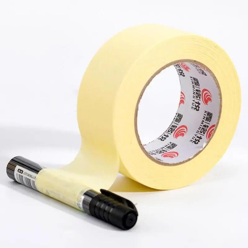 50M Writable High Viscosity Textured Paper 1cm 2cm 3cm 4cm 5cm 10cm Width Yellow Tear Off Tape Spray Paint Masking Art StickersPinstriping Tape 3