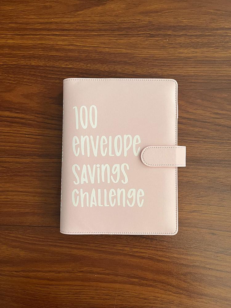 100 Envelope Savings Challenge A5 Budget Binder Challenges  Pu Leather Budget Binder Planner Notebook for Money Saving Bulk