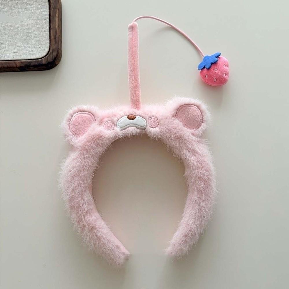 Panda Cat Fishing Plush Headband Hair Accessories Girls Cartoon Hairband Adorable Hair Hoop  Party