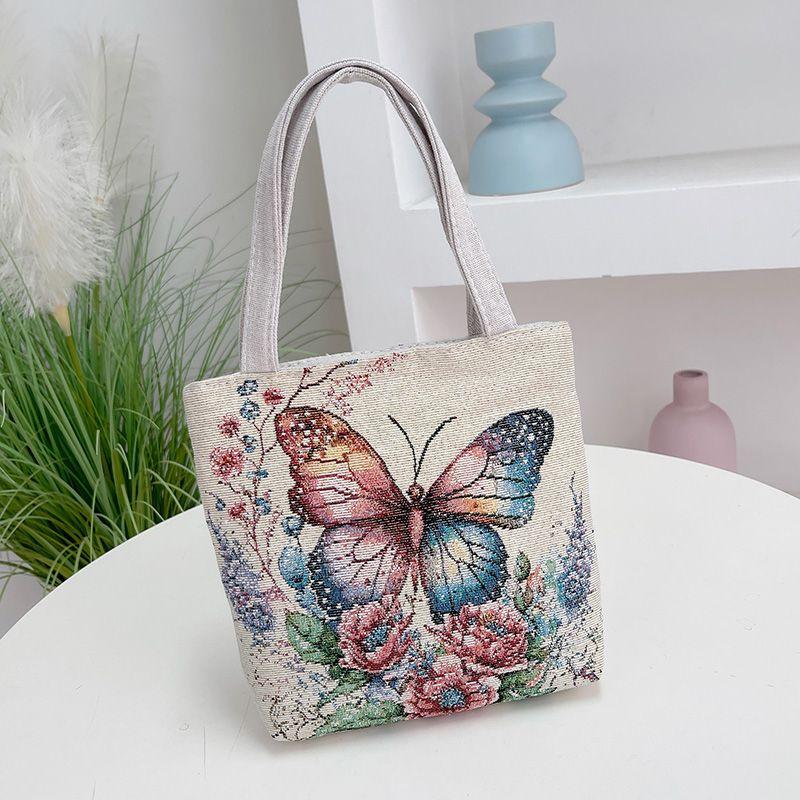 Süße Handytasche, Mini-Handtasche, künstlerische Canvas-Tasche, Jacquard-Stickerei, Bento-Tasche
