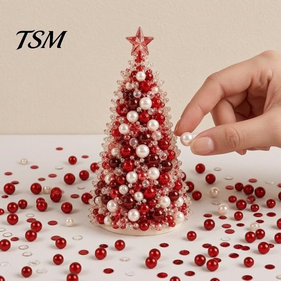 Fun DIY Crafts for Winter Dreamy Beaded Christmas Tree Kit, Handmade Holiday Craft, Multicolor Creative Craft Projects Home Adults, Tabletop