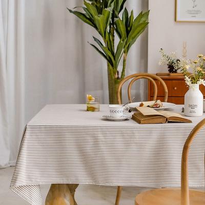 Tablecloth Fabric Modern Simple Student Literary Dining Table Cloth European Solid Color Rectangle Coffee Table Tablecloth