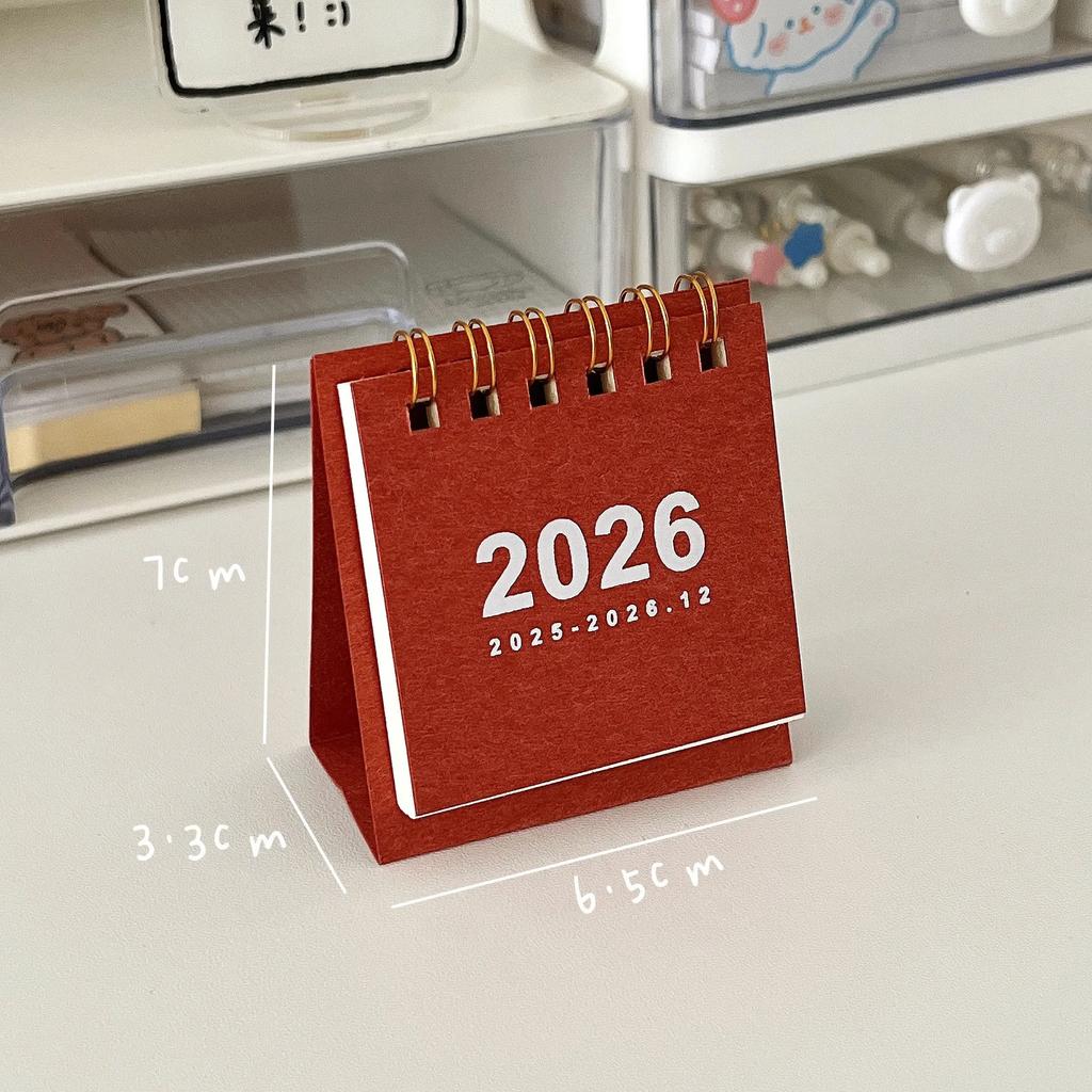 2026 Mini Desktop Calendar - Spiral-Bound Office Decor with Creative Designs, Perfect for Scheduling & Workspace Organization