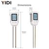 3in1 Soil Tester LCD Screen Detector PH Thermometer Temperature Moisture Meter For Plants Gardening Flower Potted Plantation