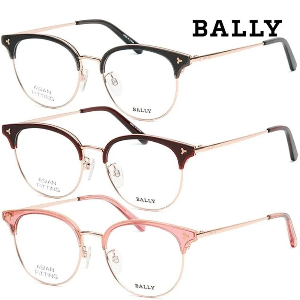 Bally Eyeglass Frames BY5049D Round Browline Transparent Fashion BY5049-D-005