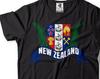 Neuseeland Flagge T-Shirt: All Blacks Rugby Fußball Fan T-Shirt