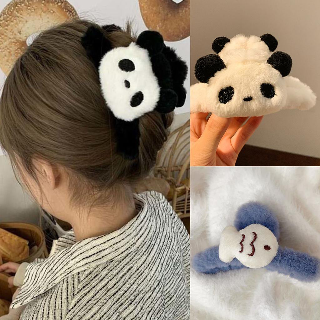 Cute 3D Animal Hairclips Soft Hair Claw for Girls Women Perfect for Parties and Dates