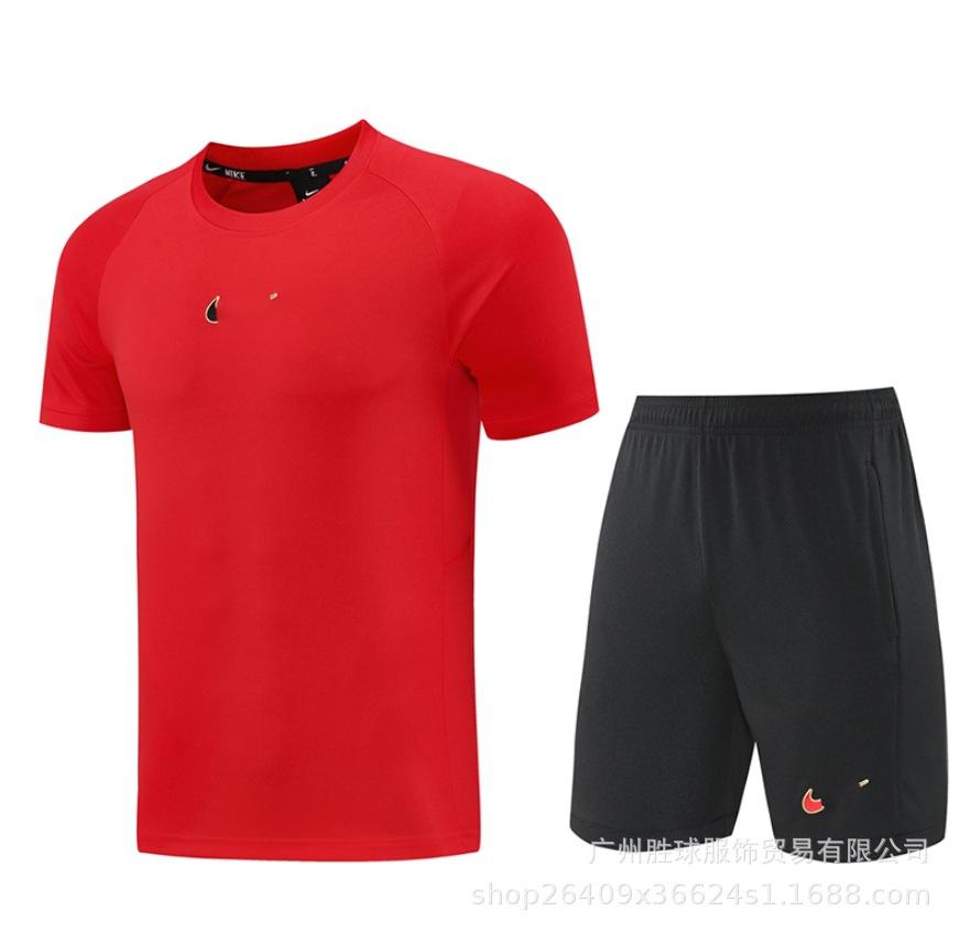 

Nk Casual Short-Sleeved Trousers Training Suit, Football Jersey, Class Jersey, Foreign Trade Sports Fitness Running Jersey S