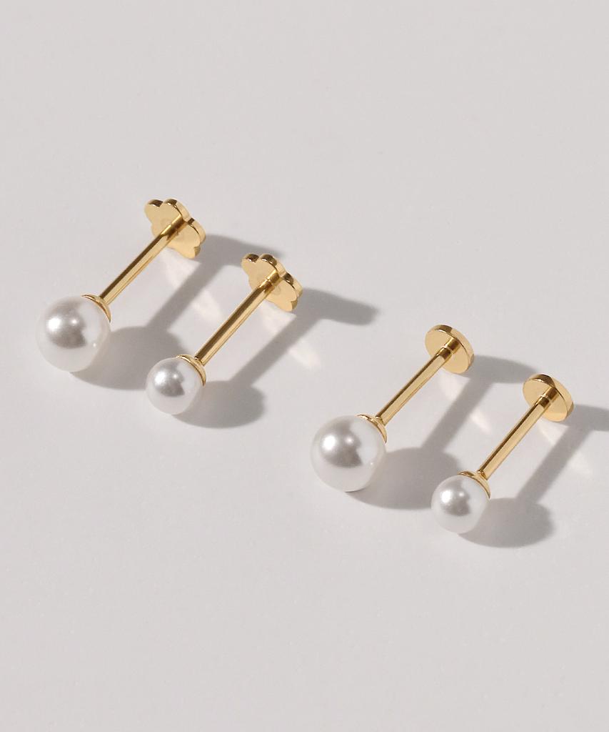 Mcel 14K Pearl Internal Labret Piercing