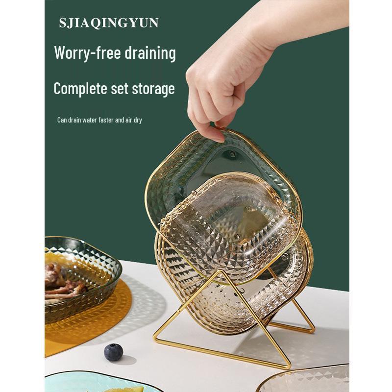 Nordic Luxury Bone Dish: Small Gold-Rimmed Snack & Fruit Plate, New Model.