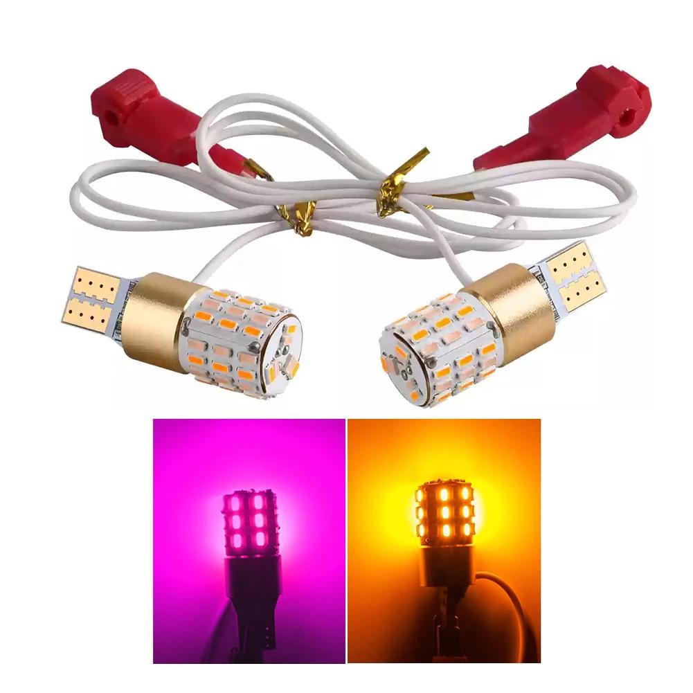 

1Pair T15 Turn Signal Motorcycle Signal Light Width Lamp Parking Reversing Color Fog Canbus LED Motorcycle Bulb Accessories