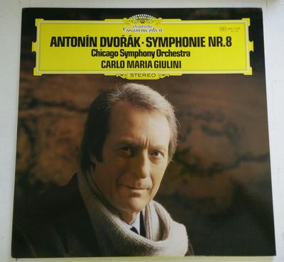 LP-skiva CARLO MARIA GIULINI, CHICAGO SYMPHO - Dvorak: Symfoni nr. 8 MG1229 DEUTSCHE GRAMMO 1979 Japan Obi Klassisk Begagnad