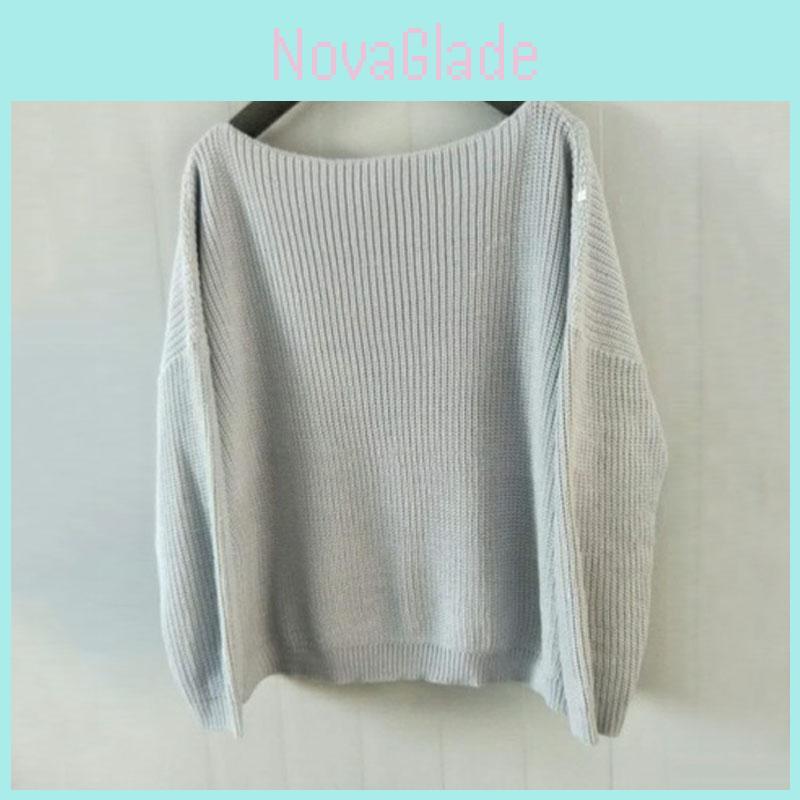 Timeless Plus Size Autumn Womens Sweaters Off The Shoulder Pullover Sweater Long Sleeve With Classic Appeal