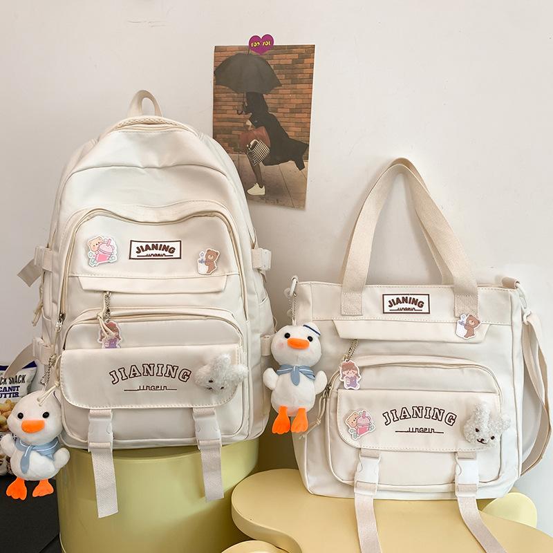 Primary School Girl Junior High School Student Burgundy Backpack High School Student College Student Backpack