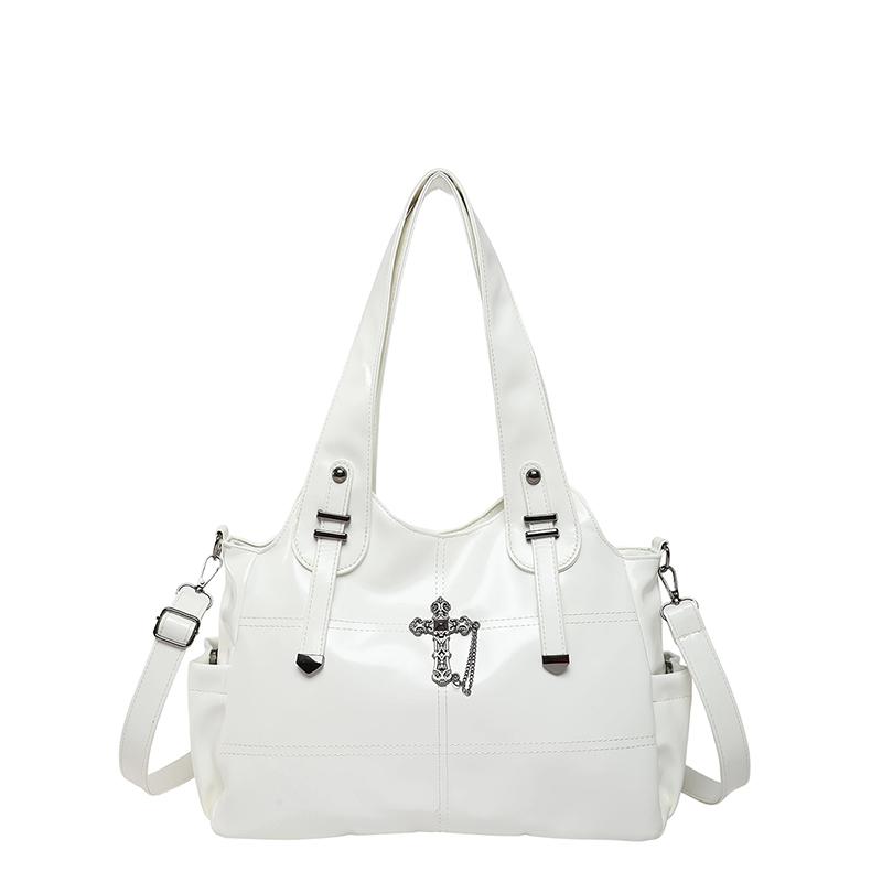 Fashion PU Zipper Casual Shoulder Bags Advanced Sense Large Capacity Underarm Bag 2026 New Versatile Concise Commute Tote Bag