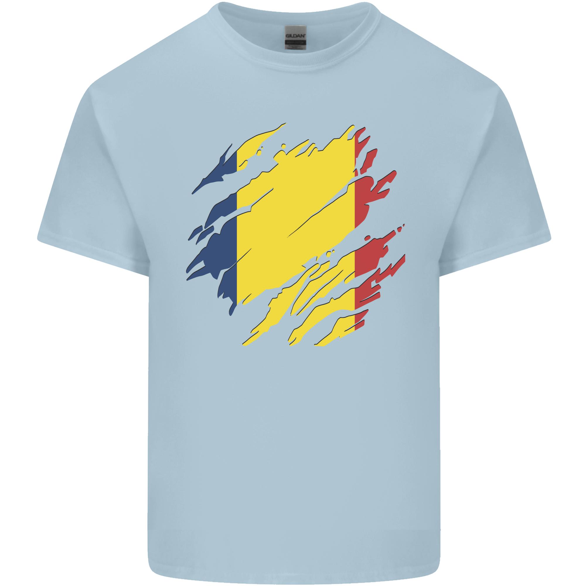 Torn Chad Flag Chadian Day Football Unisexs Light Cotton TShirt S