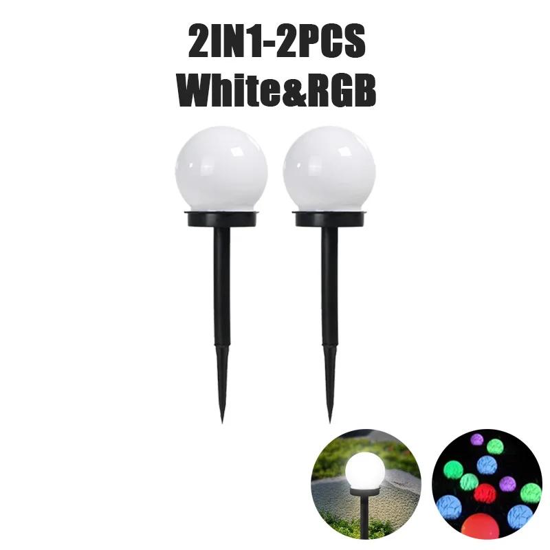 6PCS LED Solar Lawn Light Spherical Energy Saving Waterproof Simple Atmosphere Lighting Outdoor Garden Lawn Street Garden Lights