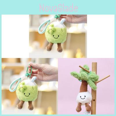 Süße Frucht-Stoffpuppe Kokosnuss-Karabiner mit hochwertigem Plüsch für Damen-Accessoires