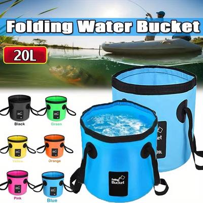 Folding Bucket Portable Outdoor Travel Foldable Water Bucket Bowl Sink Washing Bag Car Wash Bucket Multifunction for Camping