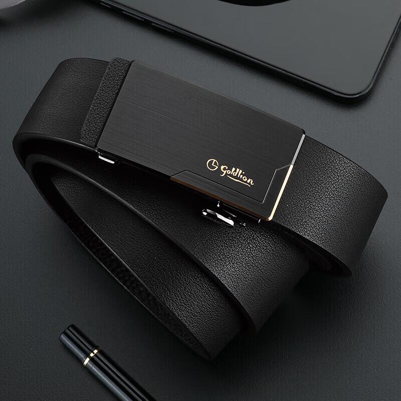 

Goldlion Men s Automatic Buckle Leather Belt Gift Set Up to 120CM