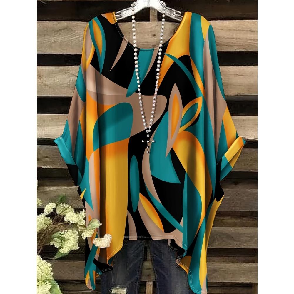 Summer Women's Elegant Black Striped Print Clothes Comfortable Versatile Round Neck Casual Loose Women Short Sleeve Tee