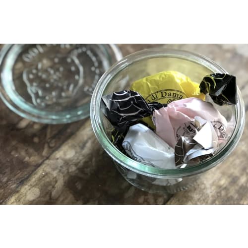 WECK MOLD SHAPE WE-741 300ml | Glass Storage Container with Plastic Cover and KAMIYA Sticker