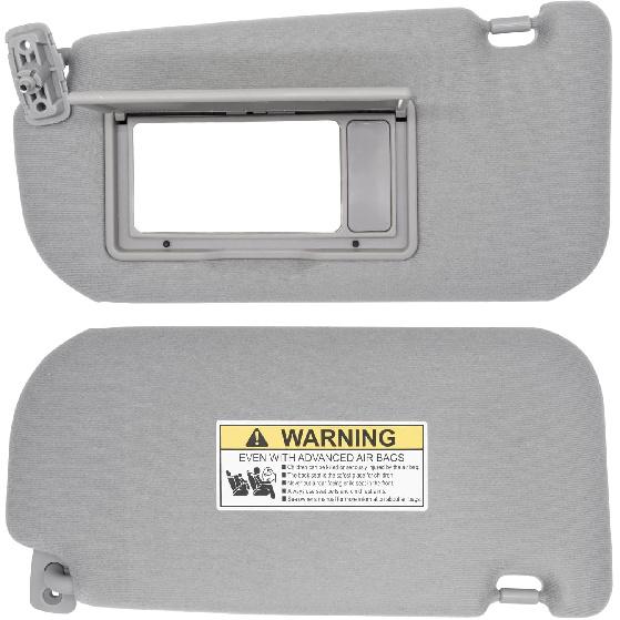 NHILES Driver Left Side Sun Visor Replacement Fits for KIA Sportage 2005-2010 Sunshade Without Light 85202-1F090LX Color Gray
