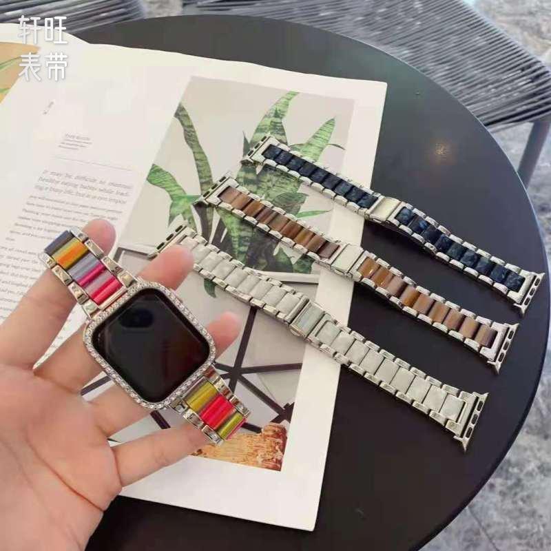 strap for Apple Watch 10 9 8 7 6 5 se watchband for iwatch ultra 49mm 42mm 45mm 46mm 41mm resin metal Bracelect wristband