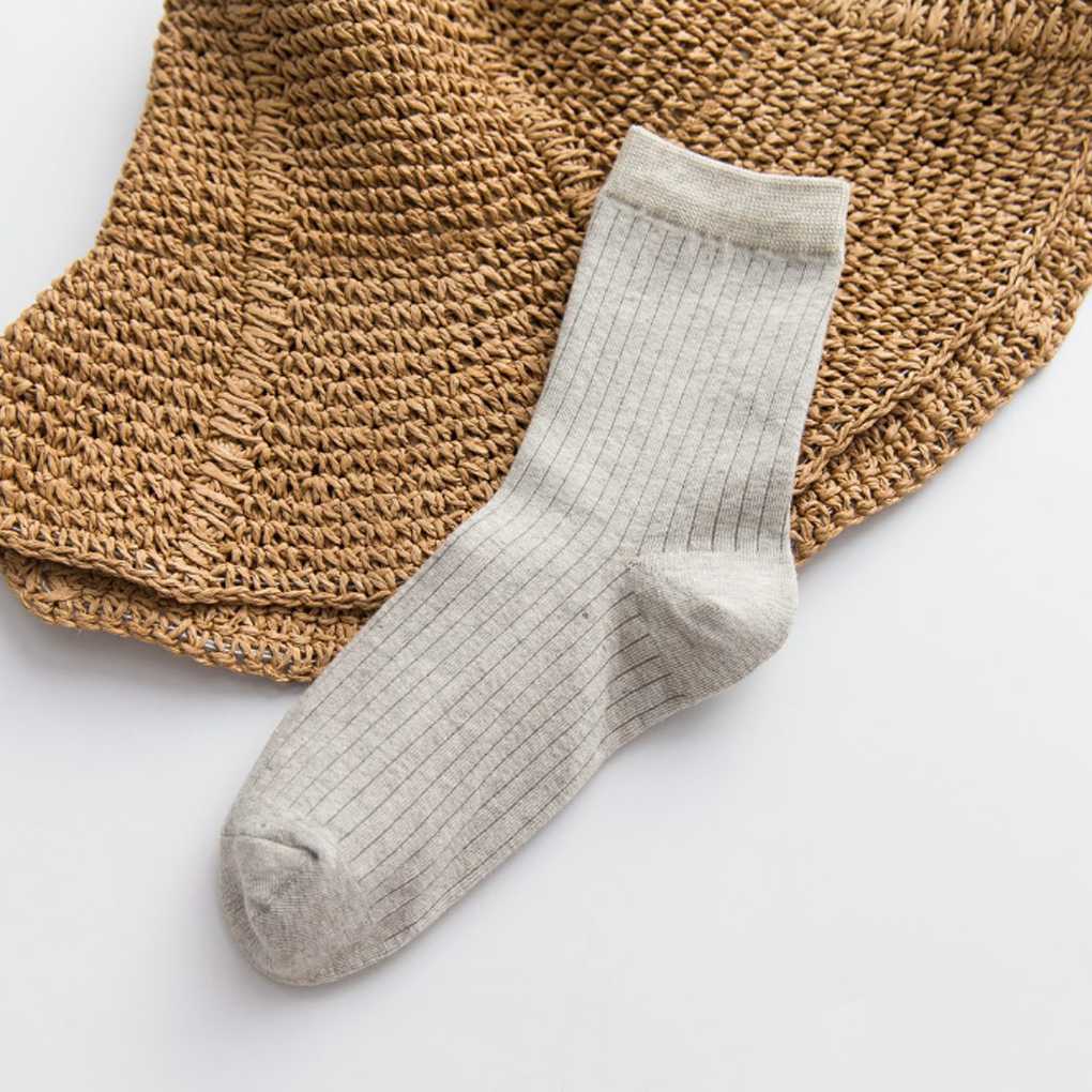 1 Paar Herbst Winter Baumwolle Weiche Socken Verdicken Warm Basic Einfarbig Socken Gestapelte Socken Damen