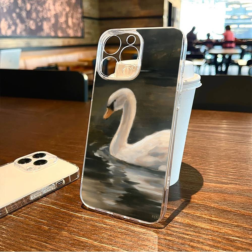 Leisurely Goose Phone Case For iPhone17,16,15,14,13,12,11 Plus,Pro Max Soft Transparent Cover