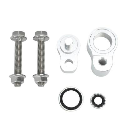 Rear AC Block Off Kit Line Terminator Aluminium Air Conditioning Elimination Kit with HNBR Sealing Gasket