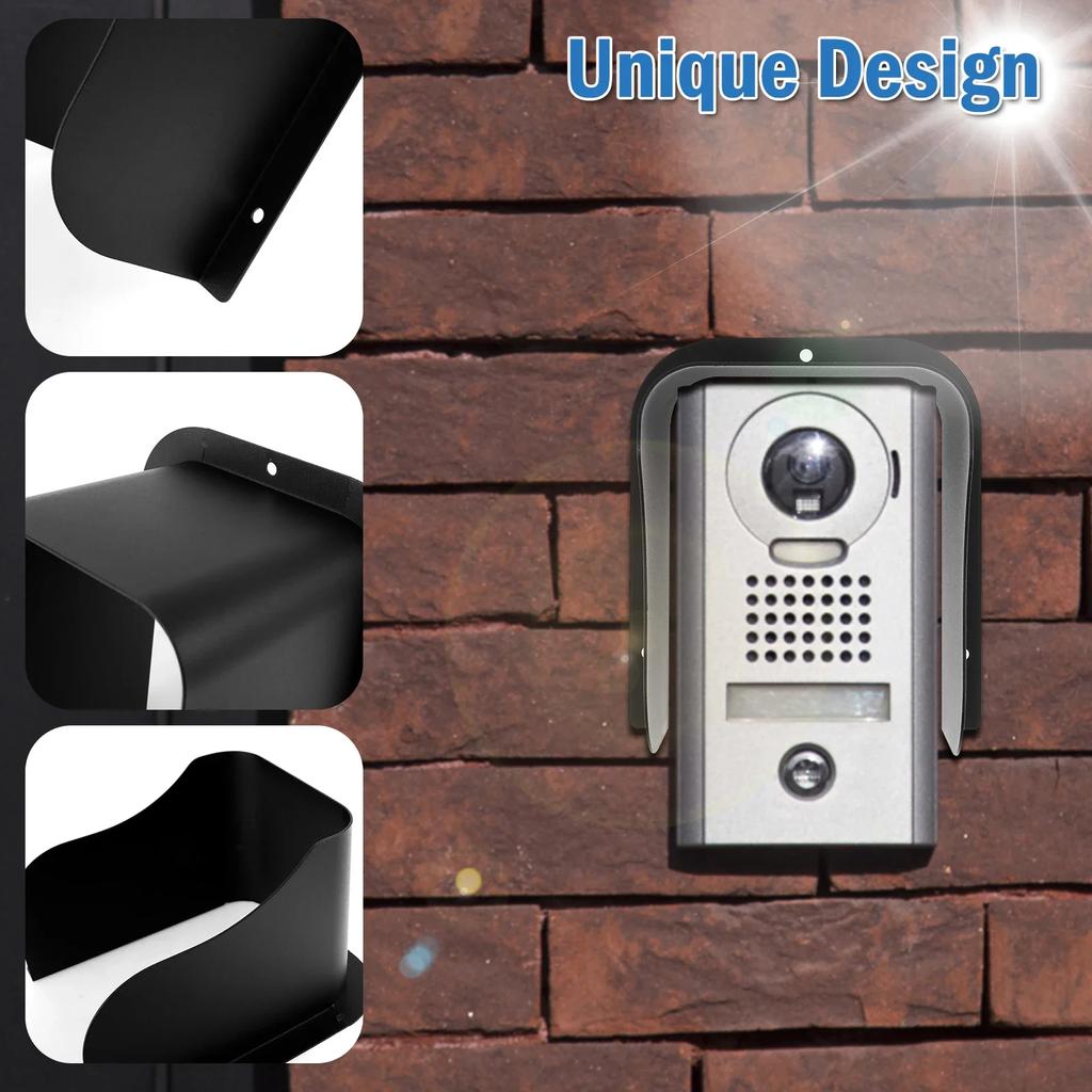 1 Pc Waterproof Access Control Protector Metal Rainproof Doorbell Rain Cover Practical Door Attendance Machine Cover for Outdoor