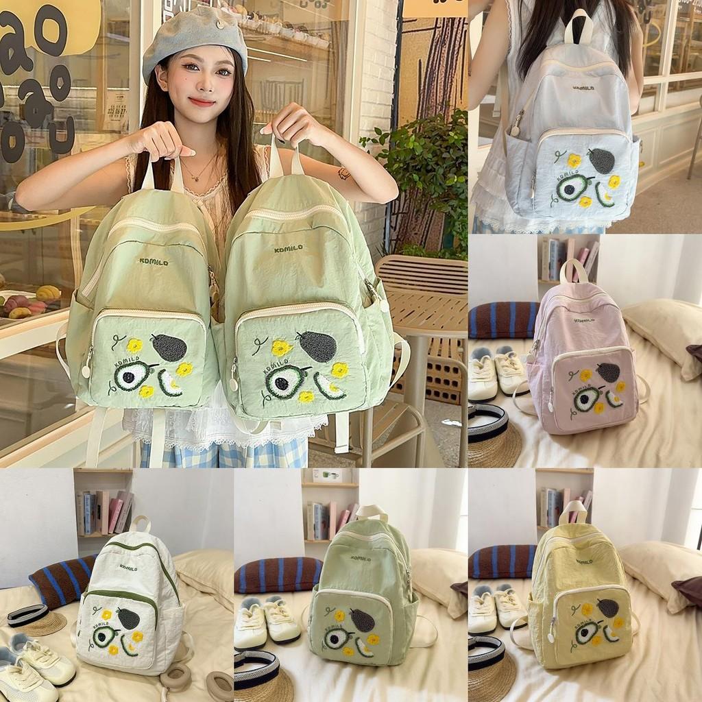 Pattern Printed Embroidery Nylon Small Backpack For School And Weekend Travel