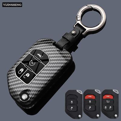 2 3 4 Buttons Carbon Style ABS Car Key Case Cover Fob for Jeep 2020-2026 Gladiator JT Sahara JLU 2018-2026 Wrangler JL JLU
