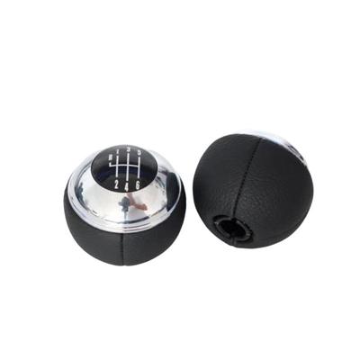 Manual 5 Speed 6 Gear Shift Knob Shifter Lever Leather Chrome For MINI R50 R52 R53 Cooper 2001-2008 25117542272 7540842 7542272