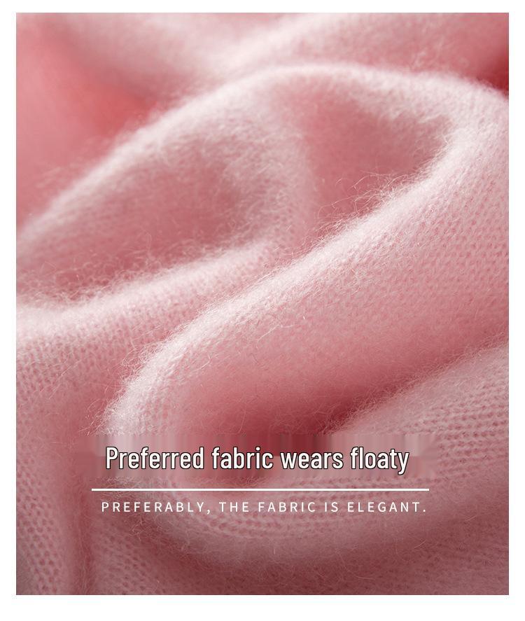 Women's 100% Cashmere Round Neck Loose Sweater for Autumn & Winter