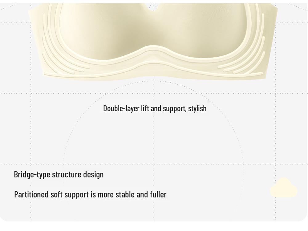 Six Rabbits Women's Push-Up Wire-Free Soft Support Bra, Small Bust, Anti-Sagging, Side Support
