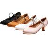Women Dance Shoes Modern Classic Tango Jazz Standard Ballroom Latin Dance Shoes Black/Brown/Pink Satin Heeled 5/7cm