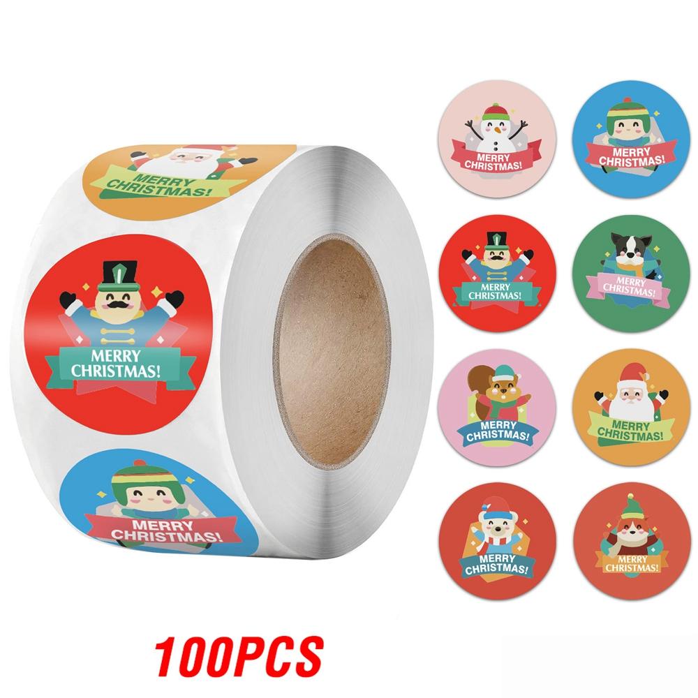 100-500Pcs High-Quality Merry High-Quality Christmas High-Quality Sticker High-Quality Christmas High-Quality Party High-Quality Decoration