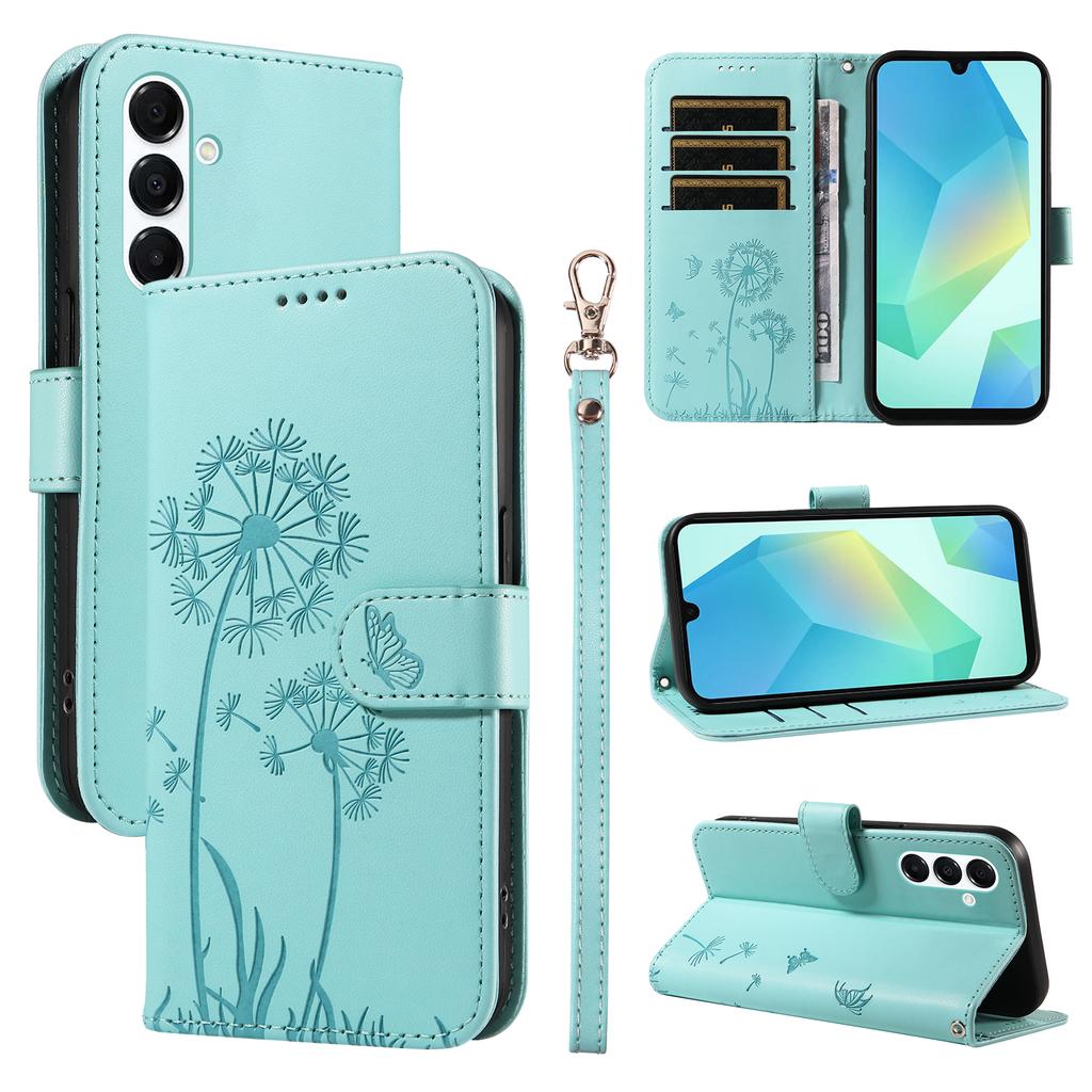 For Samsung Galaxy A55 5G Leather Case Wallet Phone Cover Dandelion Imprint