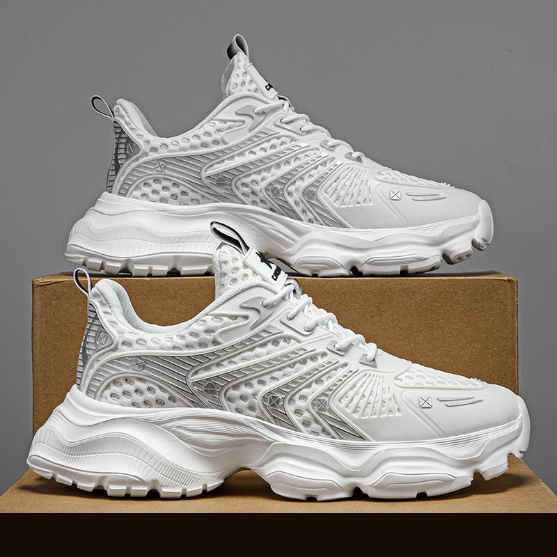 

Обувь Мужская Повседневная Удобная Дышащая Кроссовки Мужские Tenis Роскошная Обувь Уличная Модная Трендовая Противоскользящая Обувь для Бега для Мужчин 39 белый